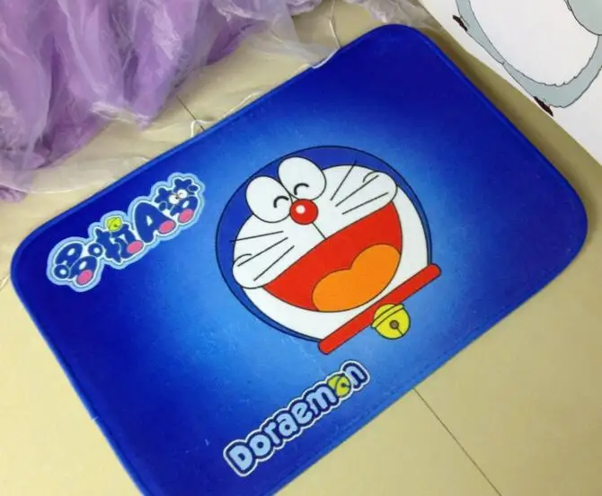 Бесплатная доставка маленький ковер Doraemon Мультяшные голубые коврики для спальни