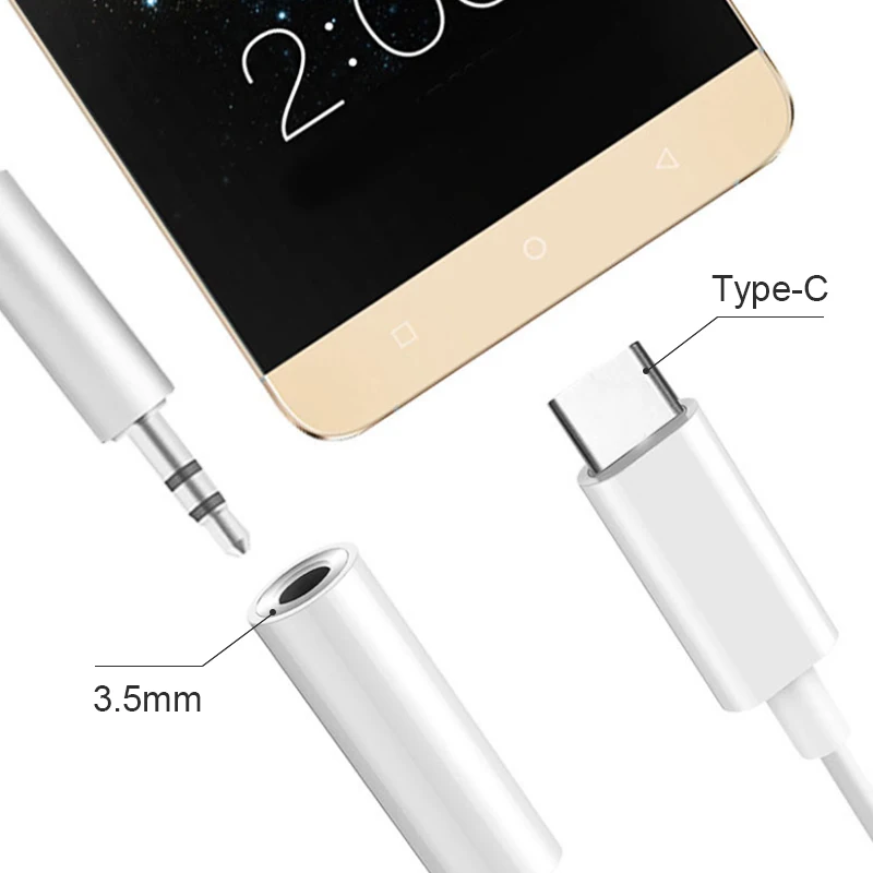 ! ACCEZZ USB Type C к 3 5 мм аудио адаптер для Huawei Mate 10 Pro Xiaomi 6 Mix 2 Aux вызова прослушивания