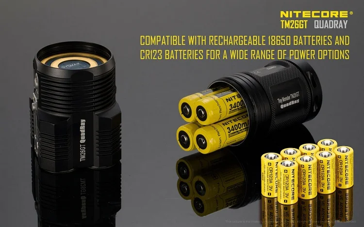 Topsale NITECORE крошечный Монстр TM26GT 704 м дальность луча 3500лм OLED дисплей охотничий фонарь фонарик 18650 батарея