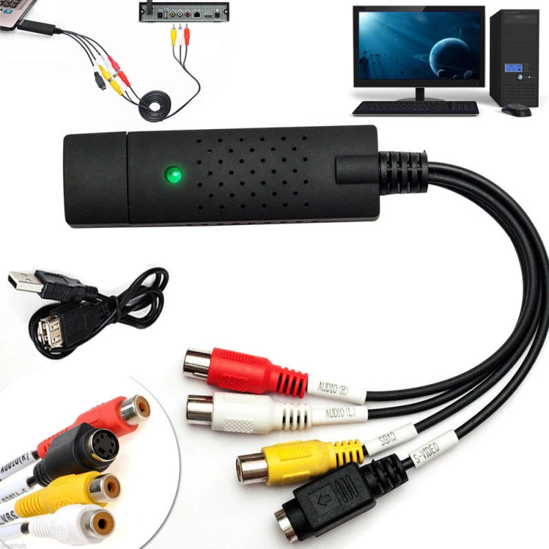 VHS в цифровой конвертер файлов Экспресс USB 2 0 видео Захват аудио AV ТВ Карта