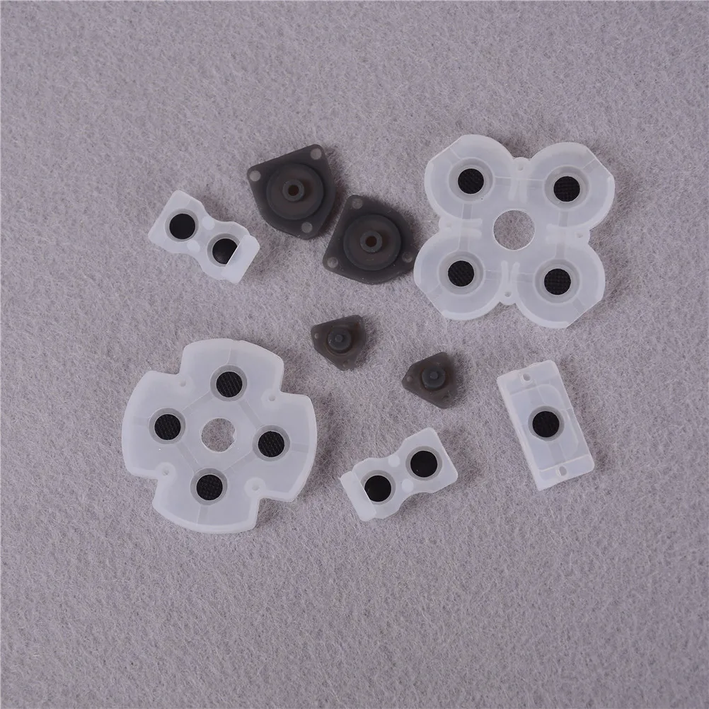 

9pcs/set Soft Silicone Button Pads Silicon Rubber Conductive Pads For PS4 Controller Repair Parts