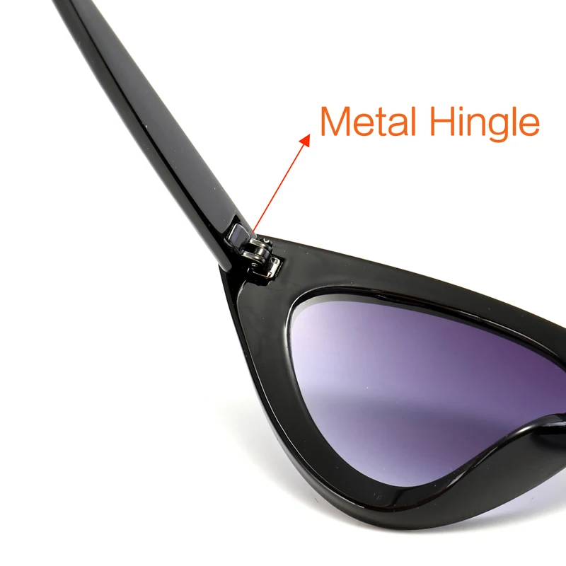 Очки солнцезащитные женские кошачий глаз винтажные маленькие треугольные