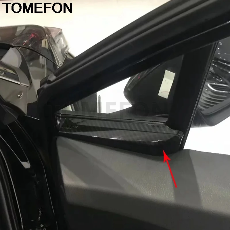 

TOMEFON For Toyota C-HR CHR 2016 2017 2018 Door Side A Pillar Post Garnish Frame Moulding Cover Trim Interior Accessories ABS