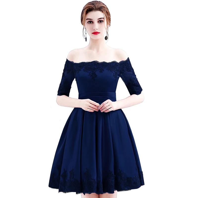 Ladybeauty,, красное вино, кружево, вышивка, Роскошный атлас, половина рукава, короткое элегантное вечернее платье выпускной вечер, платье, халат De Soiree