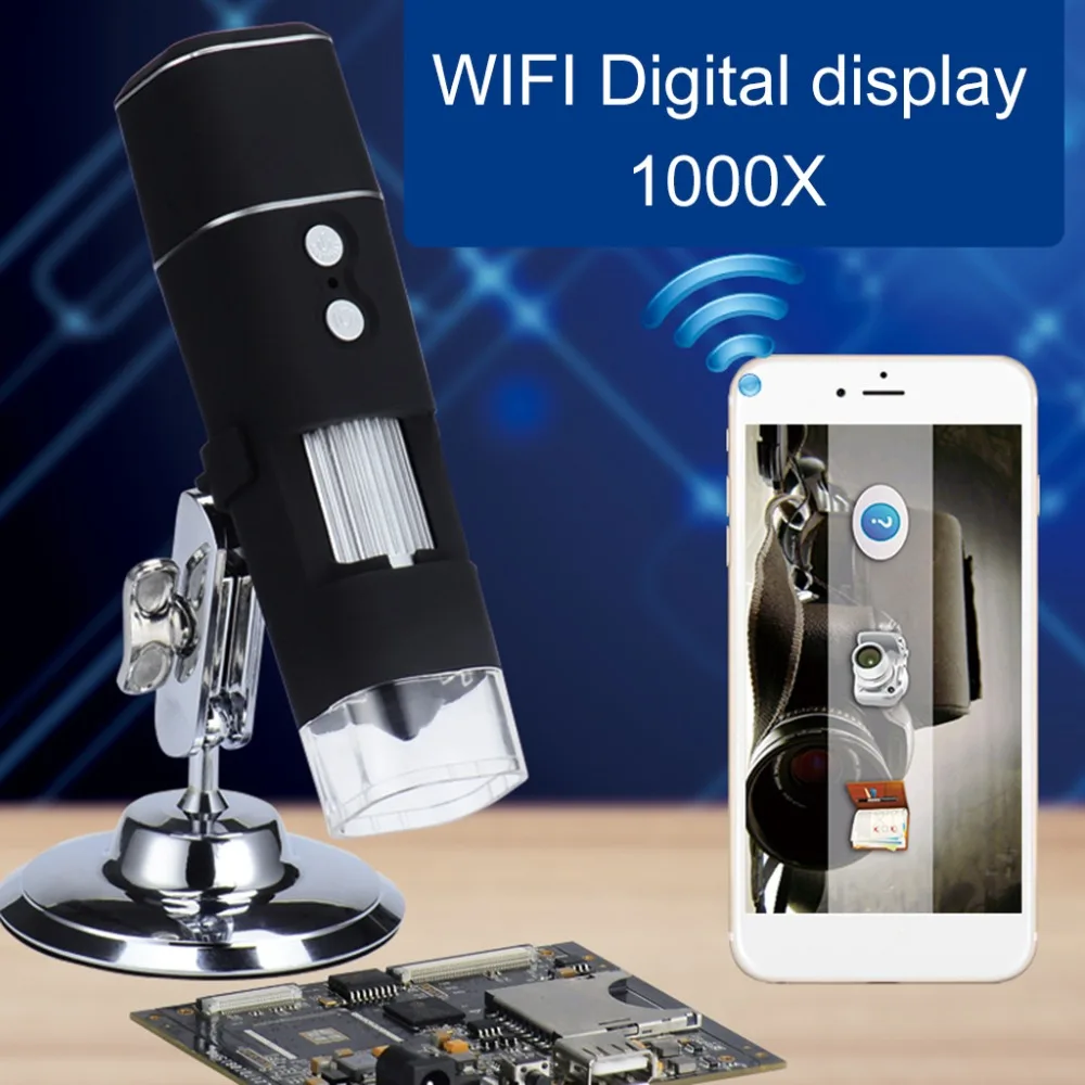 WiFi цифровой микроскоп Лупа 8LED 1000X видеокамера для Android iOS iPhone | Инструменты