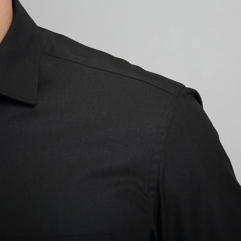 Новые осенние модные брендовые Для мужчин одежда Slim Fit рубашка с длинными