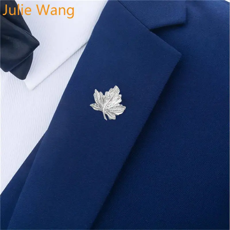 Julie Wang 1 шт. медные высококачественные металлические броши в форме цветка Листьев