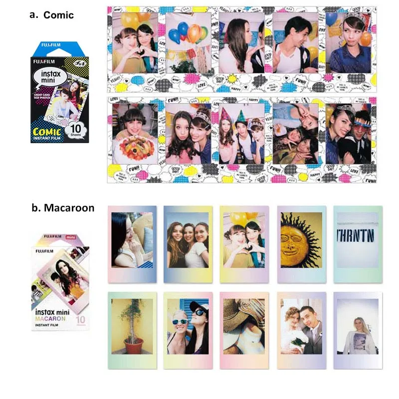 Подлинная Fujifilm Instax Mini 8 9 цветная фотобумага 10 шт. для Fuji 9 8 7s 50 90 25 70 Share SP-2 SP-1 Liplay мгновенная камера