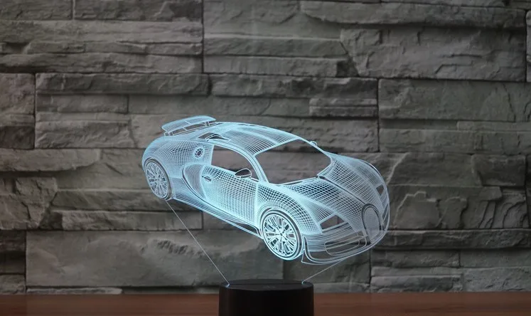 Автомобильный пульт дистанционного управления 3D свет красочный сенсорный светодиодный визуальный светильник атмосферная декоративная лампа