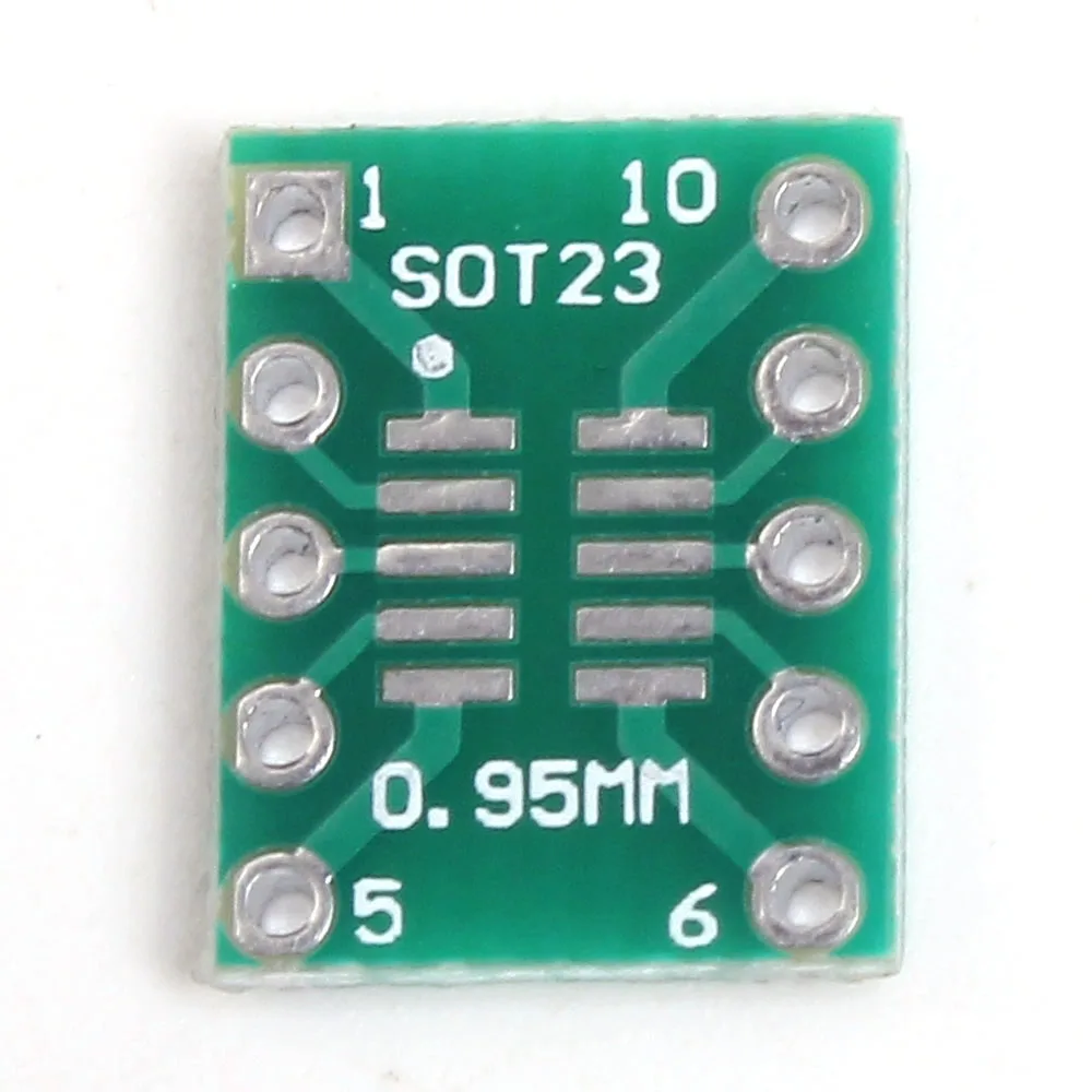 Плата платы Адаптера SMD для DIP преобразователь 100 шт. SOT23 SOP10 MSOP10 Umax SOP23 в DIP10 Pinboard 0 5