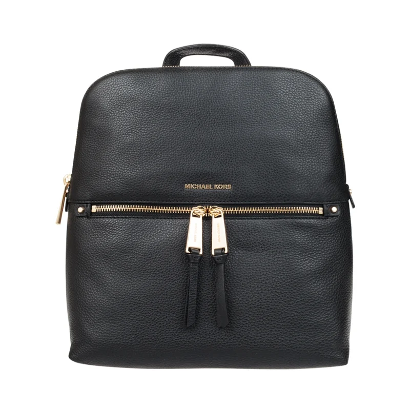 MK Майкл Корс Rhea фирменный тонкий рюкзак на молнии 30H6GEZB2L/30H6SEZB2L - Цвет: black102100202
