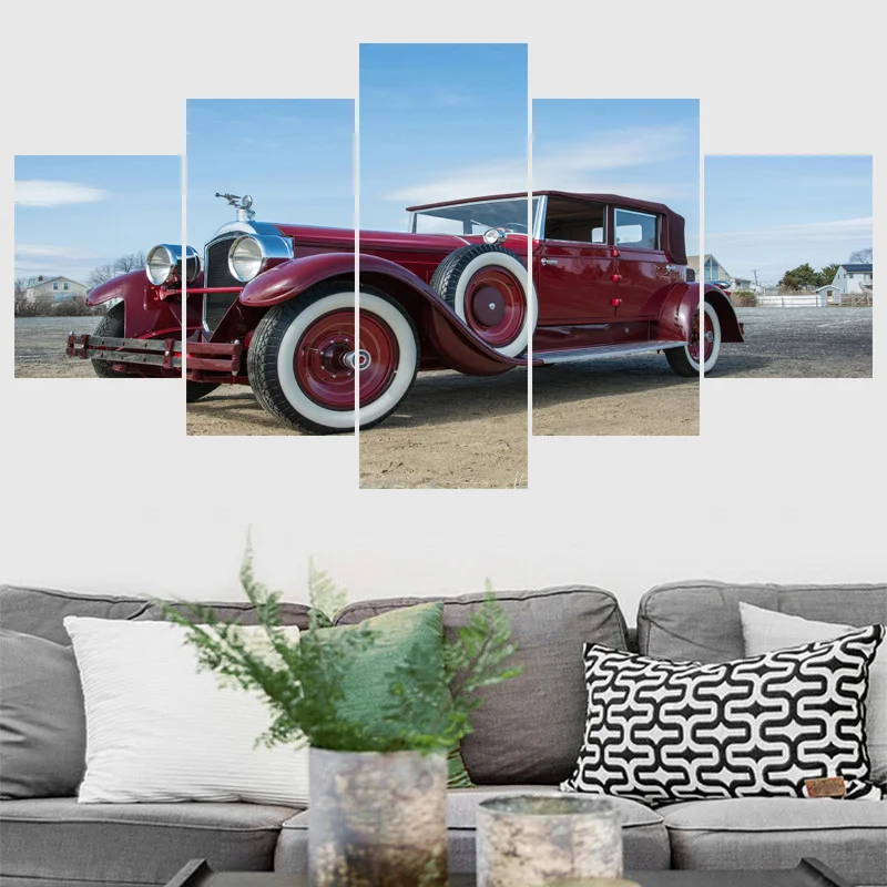 5 шт./компл. Home Decor классический старый автомобиль Картины стены Книги по