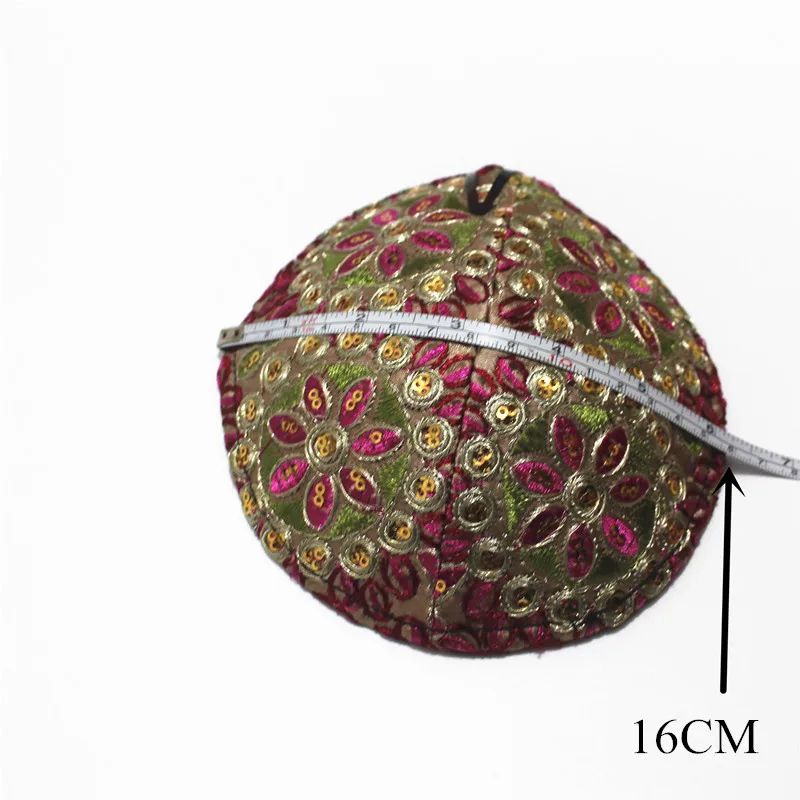 Еврей Kippot цветочный 16 см Высокое качество kippah|Мужская Skullies & шапочки| |