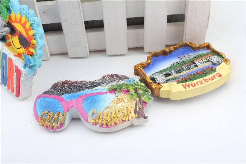Новые модные 3D GRAN CANARIA wureбург гульфпорт Сувенирный магнит на холодильник для
