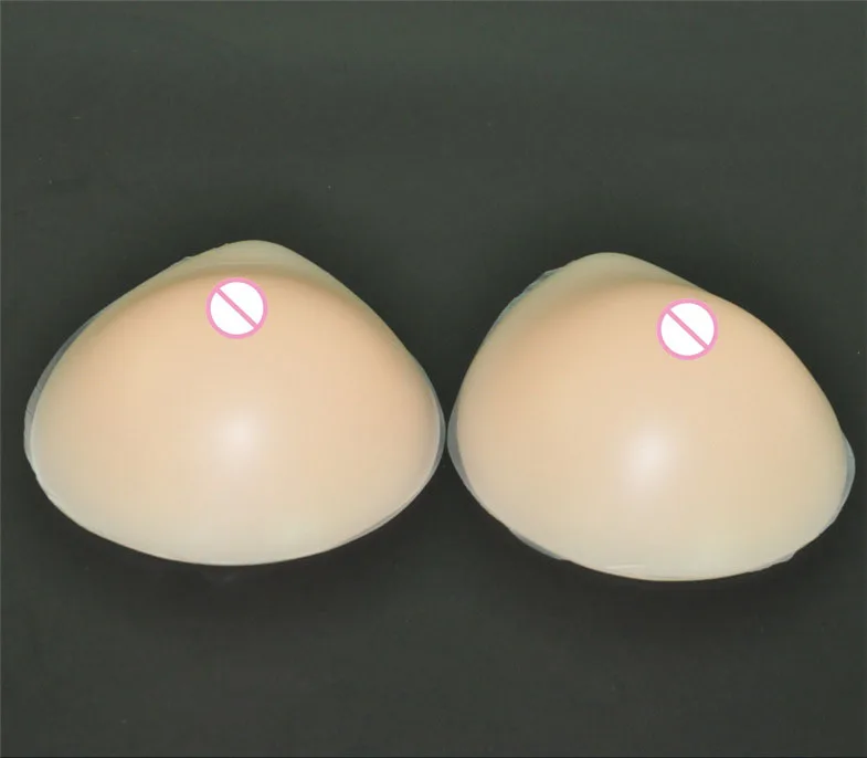 1pair 1000g D cup Beige Woman realistic silicone breast forms fake breast Boobs Push up Bra Insert pads crossdresser mastectomy