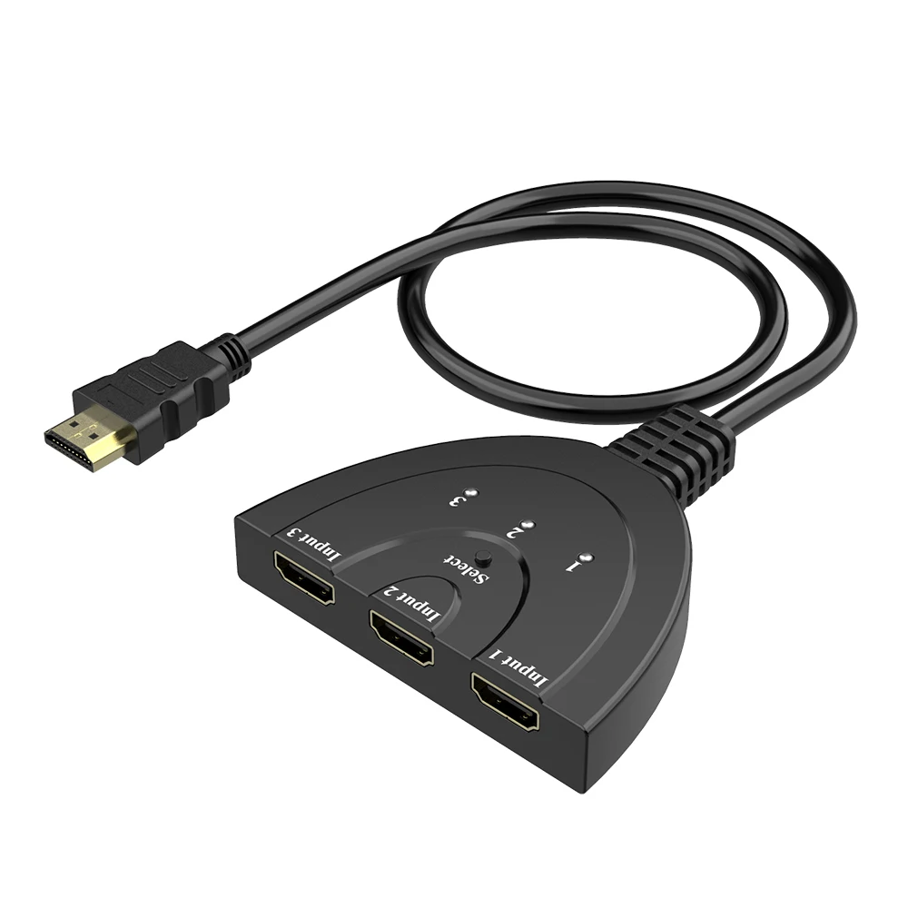 3 порта 1080 P Male-Female 3D HDMI автоматический переключатель Switcher Splitter концентратор с