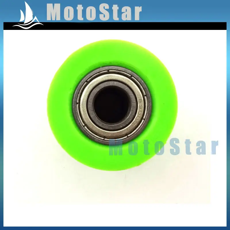 Зеленая натяжитель шкива 10 мм Направляющая цепи ролика для CRF50 XR50 KLX110 SSR Thumpstar