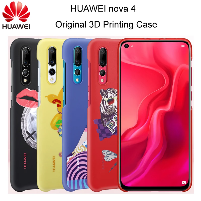 HUAWEI nova 4 чехол 3D печать задняя крышка защитная оболочка официальный nova 4 Капа Цветной корпус