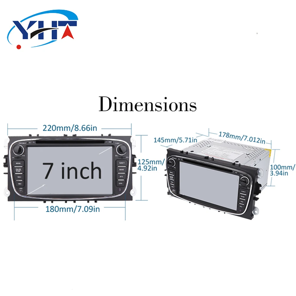 2din 7 &quotчетырехъядерный 1 + 16G Android8.1 автомобильный Радио dvd плеер Wifi gps CD SWC BT HD1024 * 600