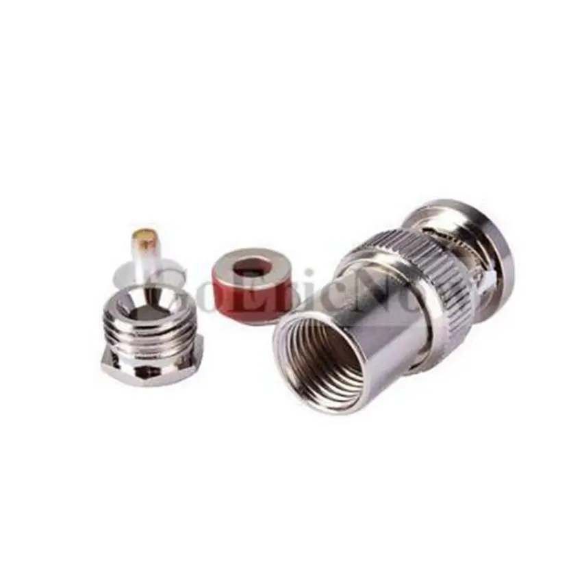 1 шт. RF коаксиальный BNC Мужской зажим припоя Разъем для LMR 195 RG58 RG142 RG400 RG223