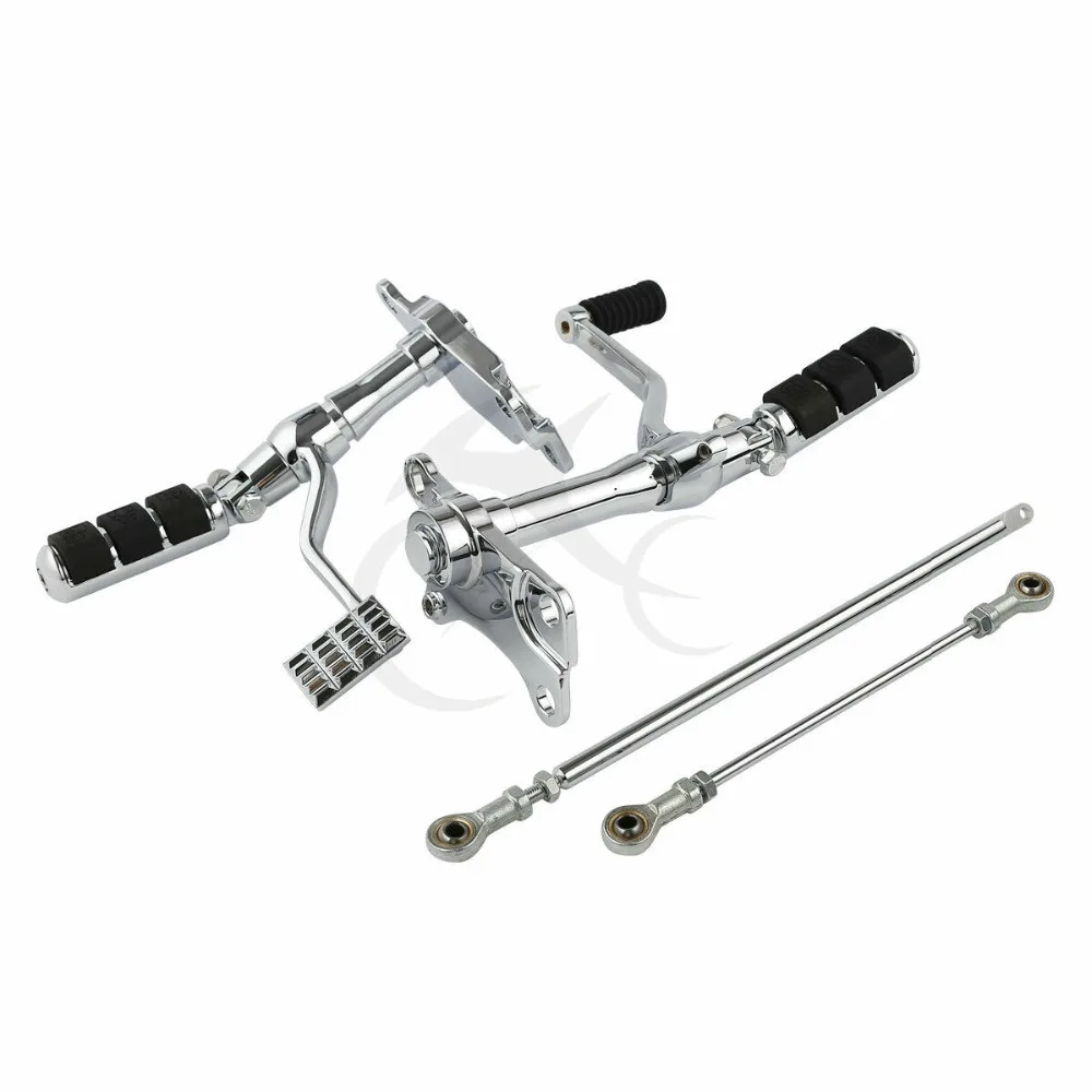 

Motorcycle Forward Control Complete Peg Levers Linkages For Harley Sportster XL 883 1200 91-03 Black /Chrome