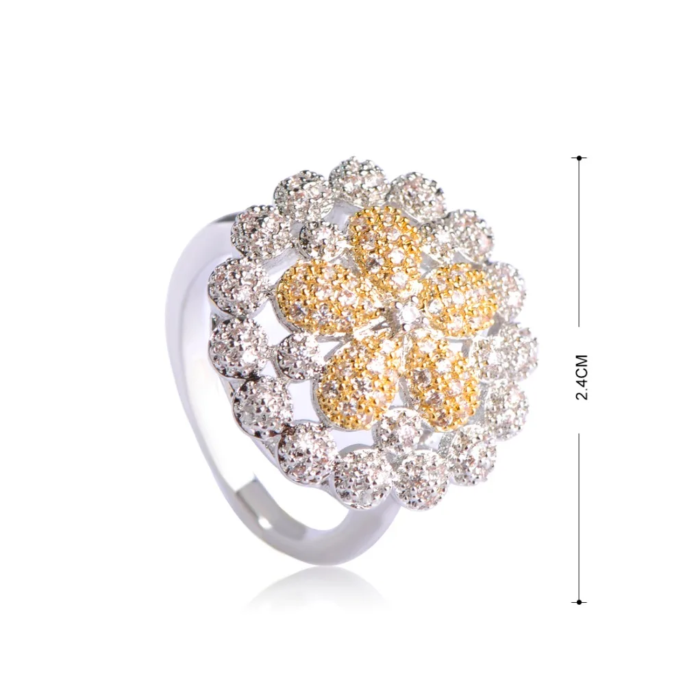 Роскошные свадебные наборы ювелирных изделий для женщин Свадебные три цвета