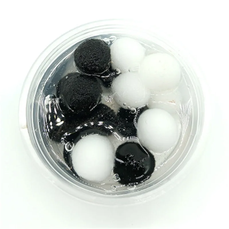 White and black Забавный пушистый поплавок мягкий прозрачный слизик Сделай Сам резиновая коробочка с грязью шпатлевка Ароматизированная Ванна антистресс малыш осадка глина игрушка пластилин - Цвет: White and black