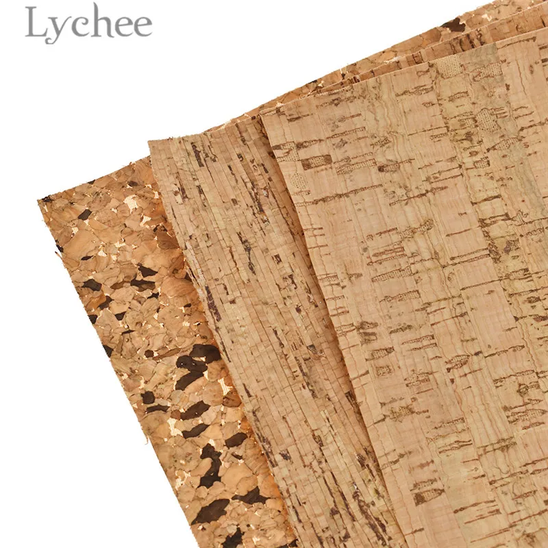 Lychee Life 21x29 см A4 мягкая пробковая искусственная ткань высокого качества имитация дерева Синтетическая Кожа DIY материал для сумки ремни одежды