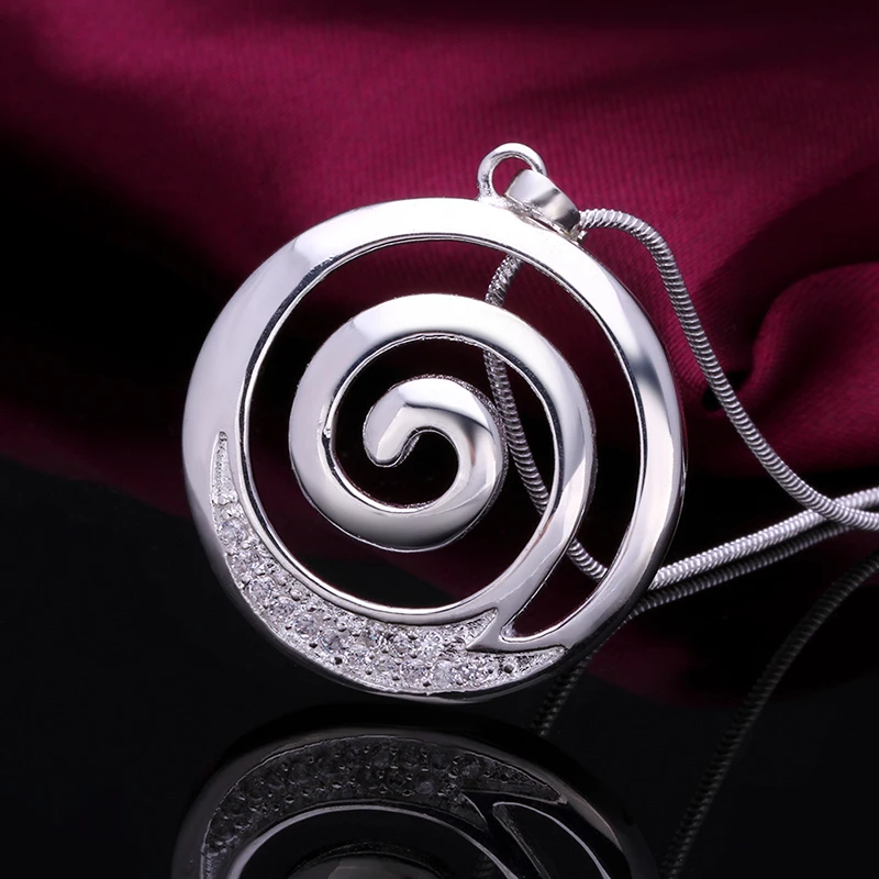 Ювелирные изделия из стерлингового серебра 925 пробы круглая бирка с кристаллами