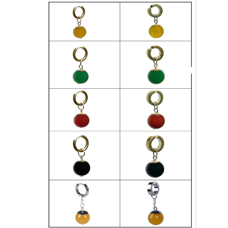 Anime Dragon Ball Natural Agate Cosplay Supreme Kai Wukong fit Earrings Energy Christmas Small Gift | Тематическая одежда и