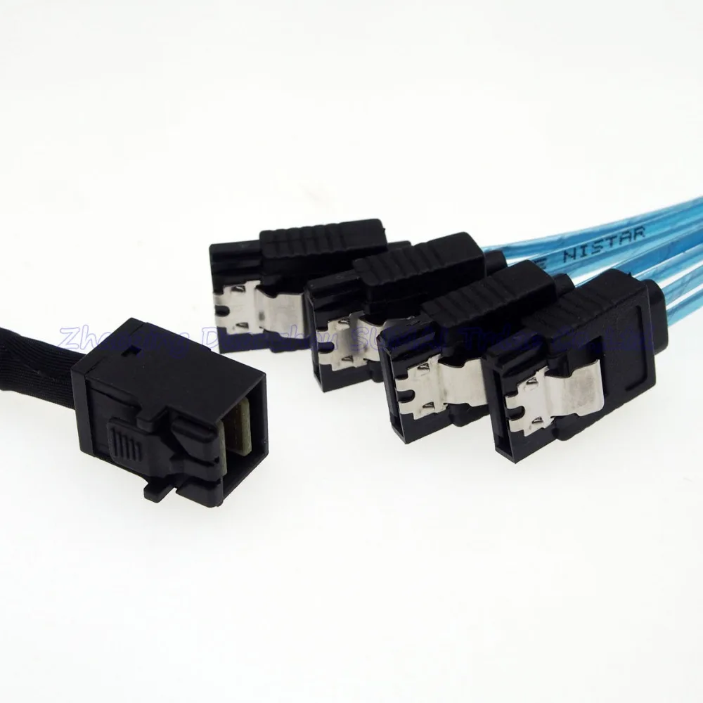 1 шт./лот Mini SAS HD 12 Гб кабель для передачи данных SFF-8643 to 4 * SATA LSI / Adaptec card 50 см |