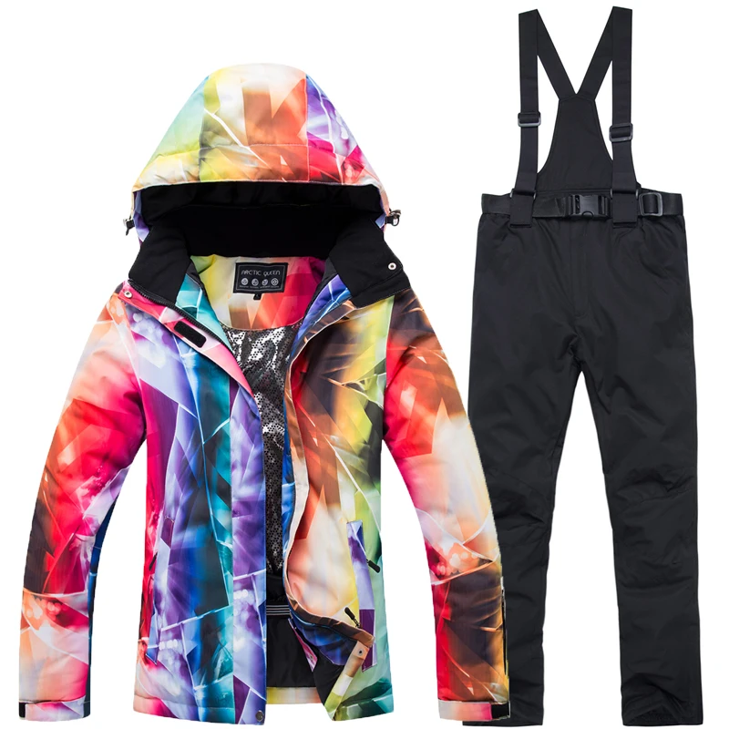 2019 ARCTIC QUEEN Women Ski Jacket Pant Snowboard Skiing Suit Windproof Waterproof Outdoor Sport Wear Female Clothing Set | Спорт и
