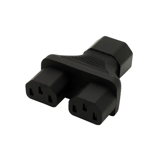 IEC 320 C14 Male to 2xC13 Female Y spliter adapter TO TWO C13 Dual C13|adapter|adapter female |