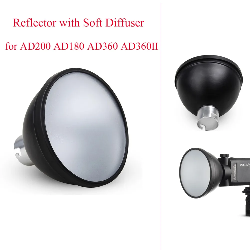 Стандартный отражатель Godox AD-S2 с мягким диффузором для AD200 AD180 AD360 AD360II стандартный
