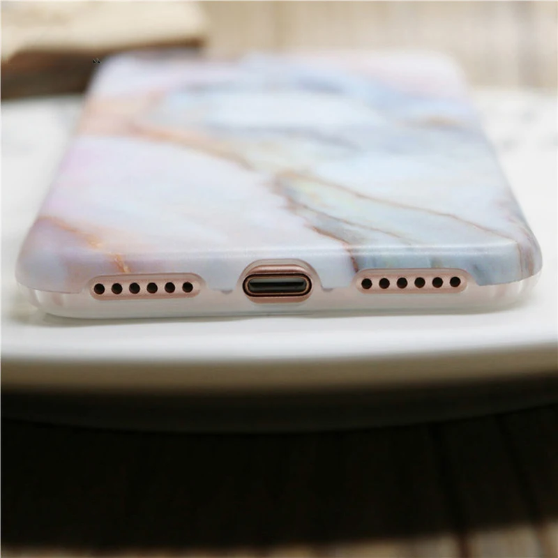 Модные мраморные чехлы для телефонов Чехол iphone 6 Apple S 7 Plus 6splus Coque IMD TPU задняя