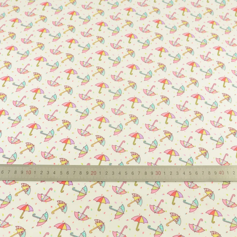 Cute Umbrella Cotton Fabric Tecido Tissue Quilting Home Textile Sewing Cloth Craft Teramila Fabrics Patchwork Bedding Decoration|tissu