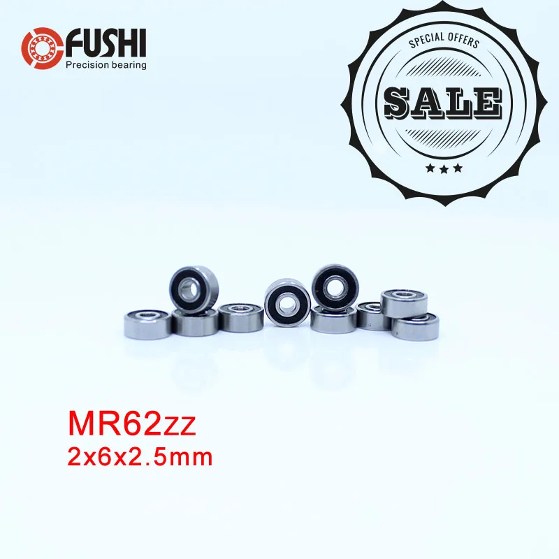 Радиальный шариковый подшипник MR62RS 2*6*2 5 мм (10 шт.) Миниатюрный Φ W52 MR62 RS