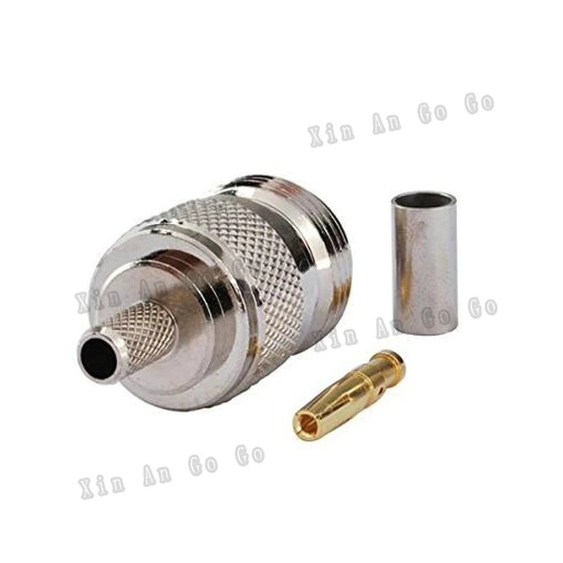 N Женский обжимной RF коаксиальный соединитель преобразователь женский разъем