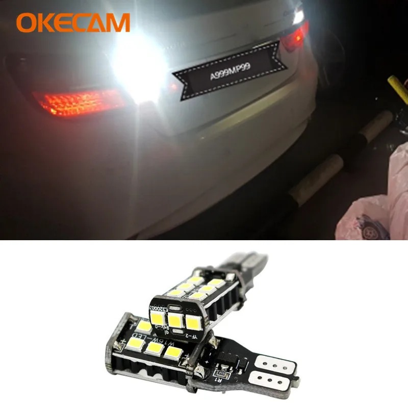 2x T15 W16W светодиодсветодиодный лампы задсветильник хода 921 912 Canbus 2835 15SMD свет