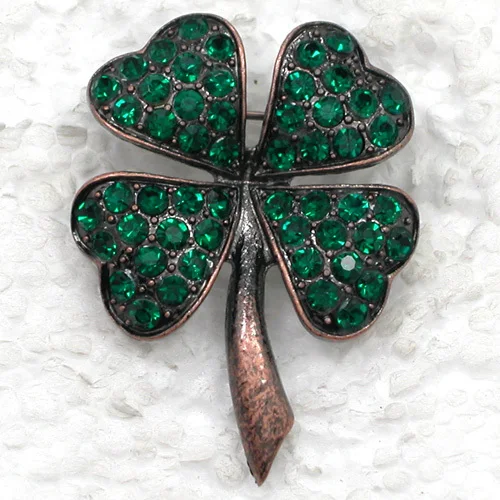 Античная Медная фотолампа зеленая C821 M3|clover brooch|pin broochbrooch green |