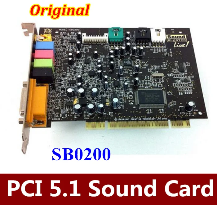 Оригинальная Звуковая карта для Creative SoundBLASTER LIVE 5 1 Surround PCI SB0200|pci sound card|sound cardpci |