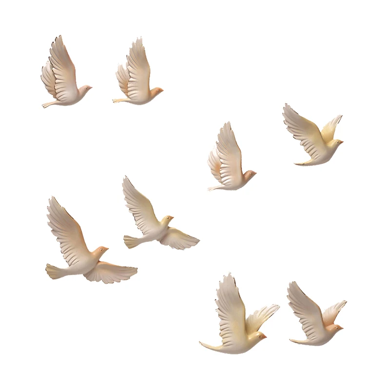 Украшения для стен в скандинавском стиле, креативные фрески в виде птицы из смолы для гостиной, миниатюрная фигурка животного, 3D наклейка, фон для телевизора, украшение на стену
