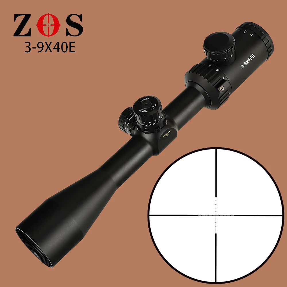 ZOS 3-9X40 E охотничий оптический прицел Mil Dot Wire сетка красный зеленый с подсветкой прицел с башенками Блокировка сброса