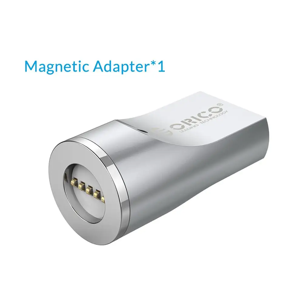 Магнитный адаптер ORICO Micro USB для устройств Android, разъем для зарядки для мобильных телефонов iphone, samsung, huawei, Xiaomi - Цвет: MB01-SV