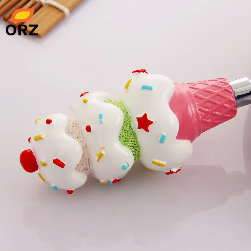 ORZ ложки для мороженого с полимерной ручкой йогурта овощей пюре инструменты