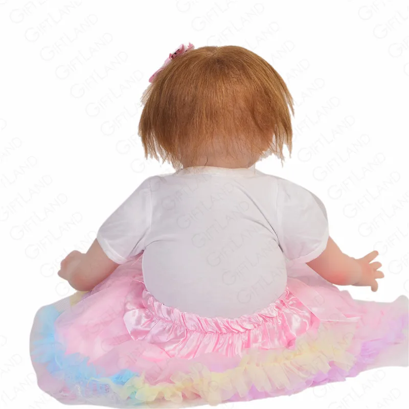 Reborn Baby Doll 22 дюймов Love littleAngel с большой улыбкой ручной работы Детская кукла розовая