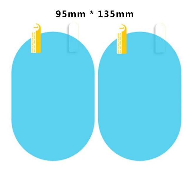 Ellipse 95x135mm 2 шт. Nano Автомобильная зеркальная защитная пленка заднего вида, противотуманная пленка на окно, прозрачная, непромокаемая, зеркало заднего вида, Защитная мягкая пленка, автомобильная наклейка - Название цвета: Ellipse 95x135mm
