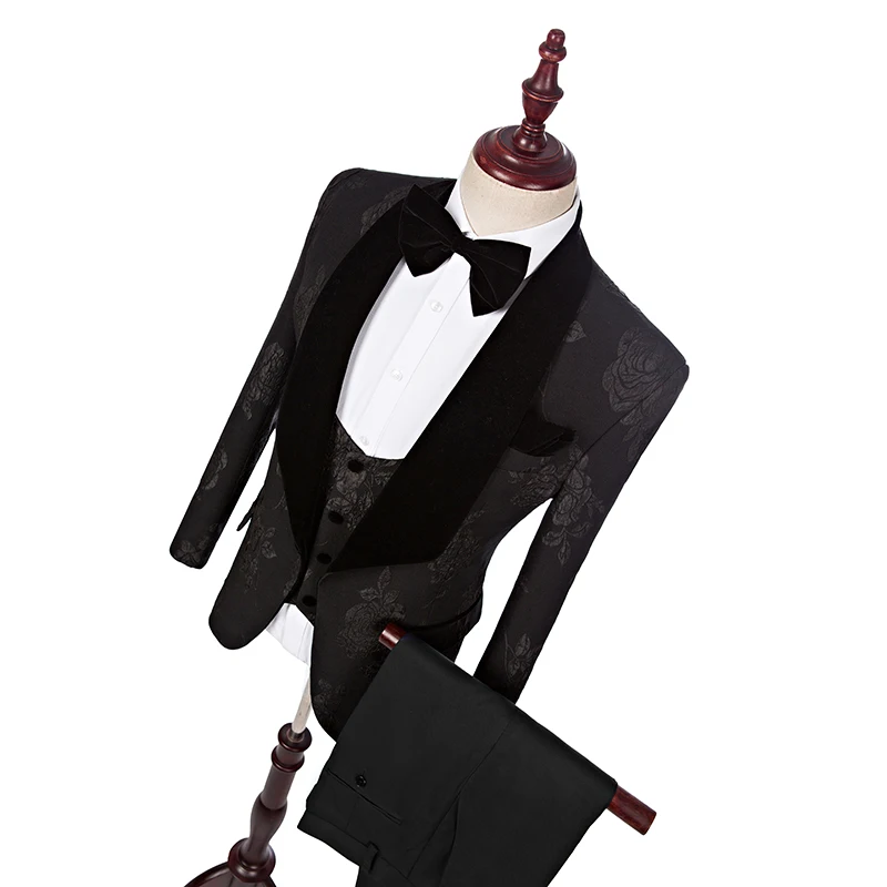 2017 новое поступление мужские костюмы для жениха шаль с отворотом смокинги