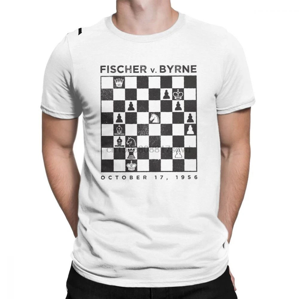 Men T-Shirt Chess Cotton Tees Short Sleeve King Queen 60s Board Game Horse Fan Player Dad T Shirts Crew Neck Clothes Printing