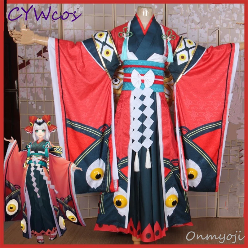Onmyoji Косплей SR Bai Mugui Начальная кожа Пробуждение карнавальный костюм Новогодняя одежда костюм японское кимоно носки+ головной убор
